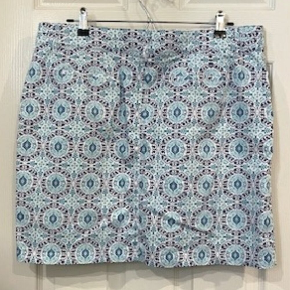 Charter Club Light Blue Printed Mini Skirt